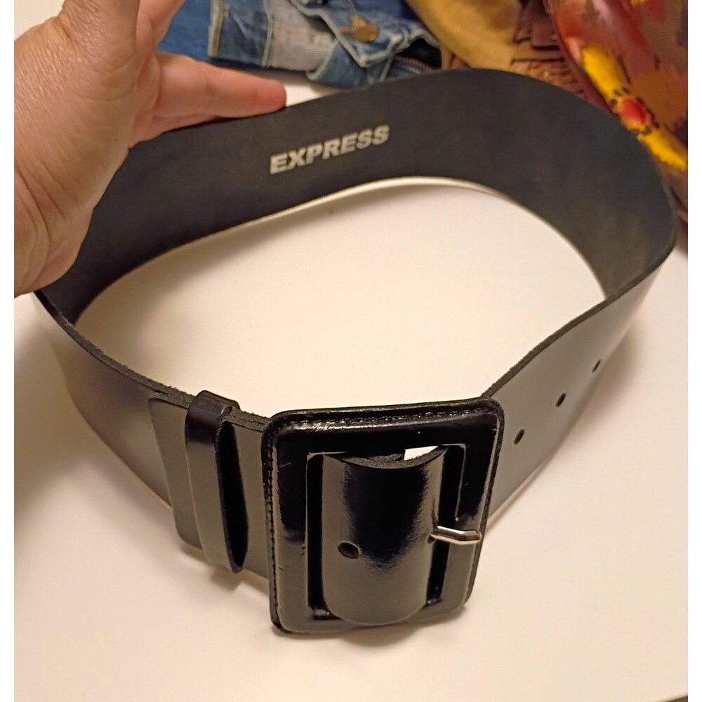Express Learher Women’s Wide Waist Belt 32 " long